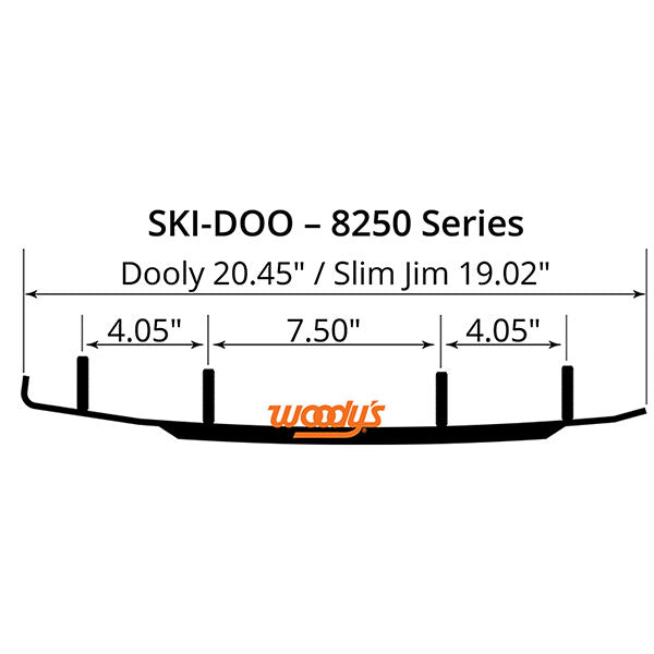 WOODY'S DOOLY CARBIDE RUNNER 8" SKI-DOO DS8-8250