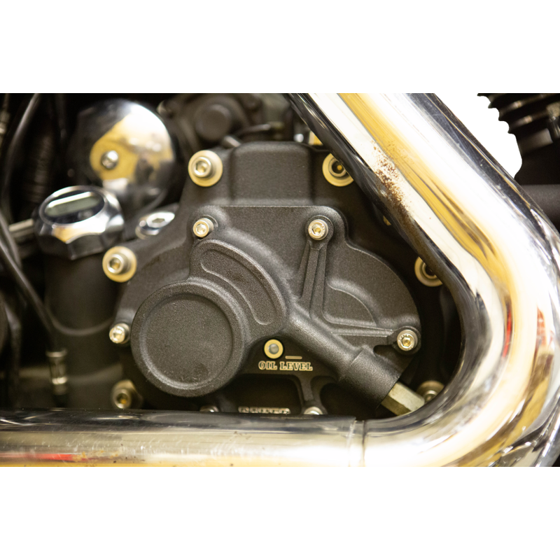 BAKER DRIVETRAIN COVER TRANS CABLE TYPE 07-UP BT WRINKLE BLACK BD-10603-A