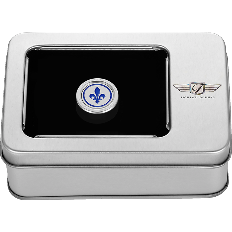 FIGURATI DESIGNS BLUE FLEUR-DE-LIS SHIFTER COVER SILVER FD05-HTSC-SS
