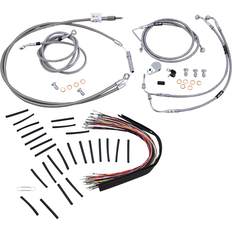 BURLY BRAND 08-13 FLH 13" CABLE CONTROL KIT ABS S/S B30-1102
