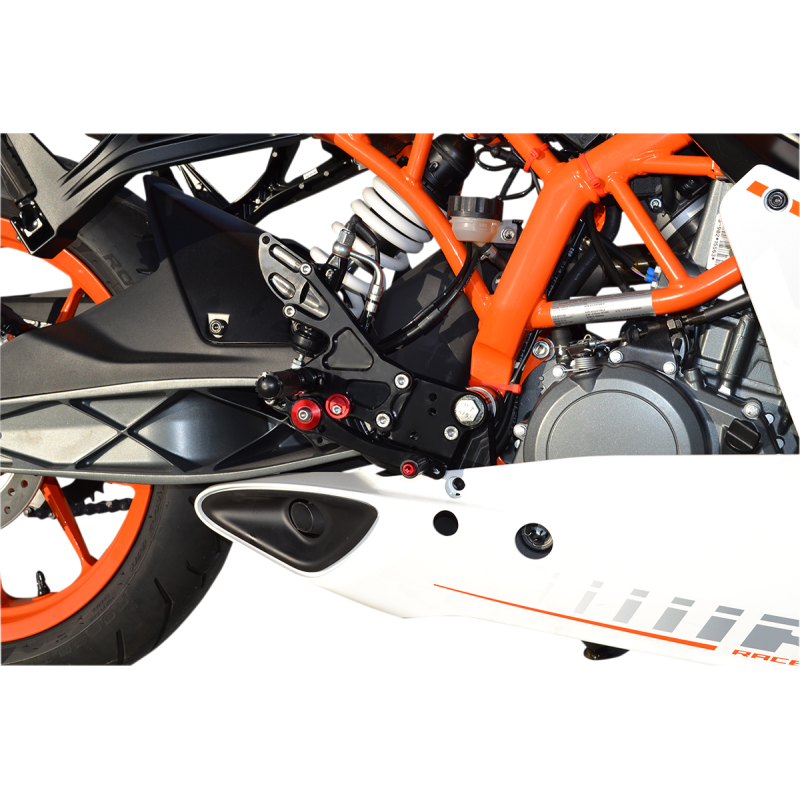 HOT BODIES RC 390 DUKE 390 14-18 REAR SETS BLK 91401-2500