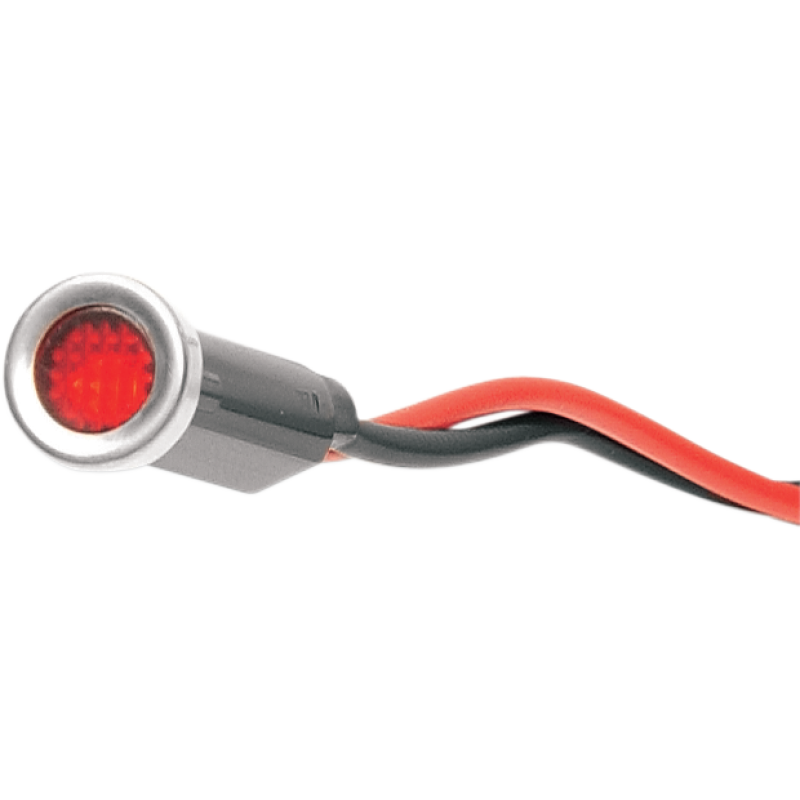 DRAG SPECIALTIES INDICATOR LIGHT W/BEZEL RED (EA) 2212-0111