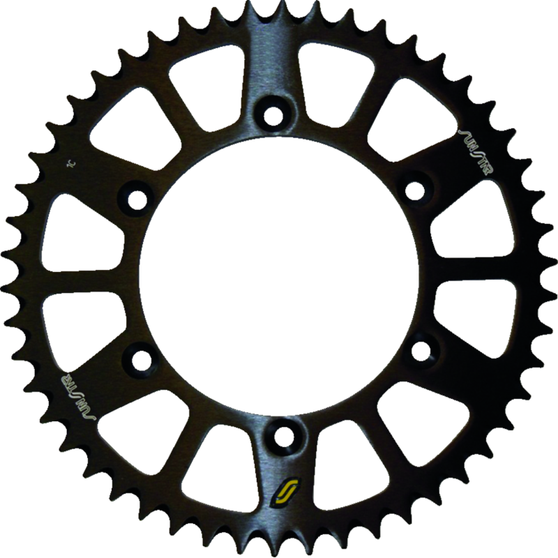 SUNSTAR SPROCKETS 520-48T ALUMINUM REAR SPROCKET BLACK 5-359248BK
