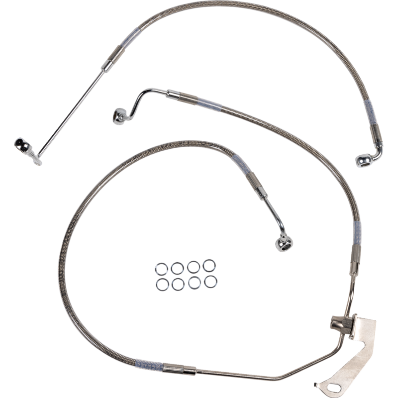 DRAG SPECIALTIES BRAKE LINE RR NON ABS SS 640232