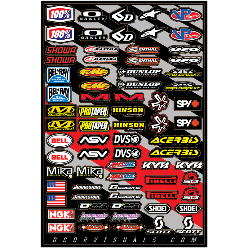 D'COR VISUALS DECAL SHEET MISC LOGO 2 40-90-113