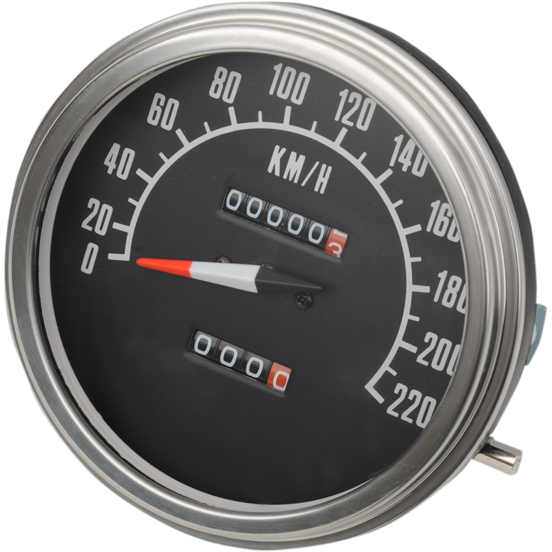 DRAG SPECIALTIES SPEEDO 2:1 68-84FACE KM/H 72761KMX