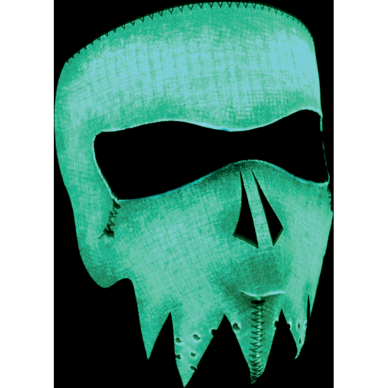ZAN HEADGEAR FACE MASK GREY SKULL GLOW IN THE DARK WNFM081G