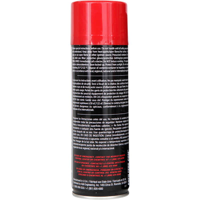 K & N 6.5 OZ AEROSOL FILTERCHARGER OIL K&N 99-0504