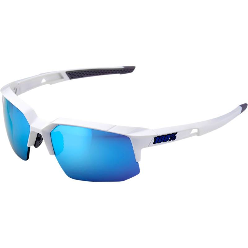100% SPEEDCOUPE MATTE WHITE W/ HIPER ICEBERG BLUE MIRROR LENS 60013-00000