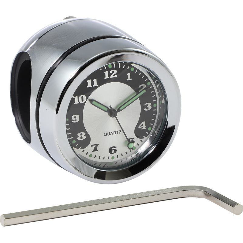 DRAG SPECIALTIES CLOCK CHR 1" BAR O91-6821N