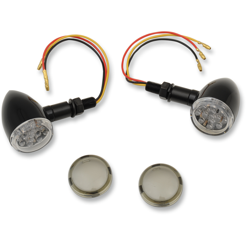 DRAG SPECIALTIES LIGHT BLK AM LED CLR/SMK 20-6390BC/MIQ