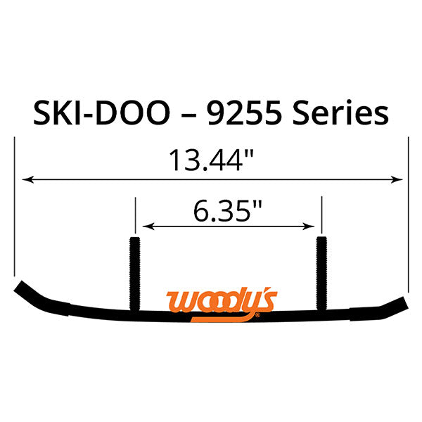 WOODY'S FLAT-TOP EXTENDER TRAIL III 4" CARBIDE RUNNER SKI-DOO ESD3-9255