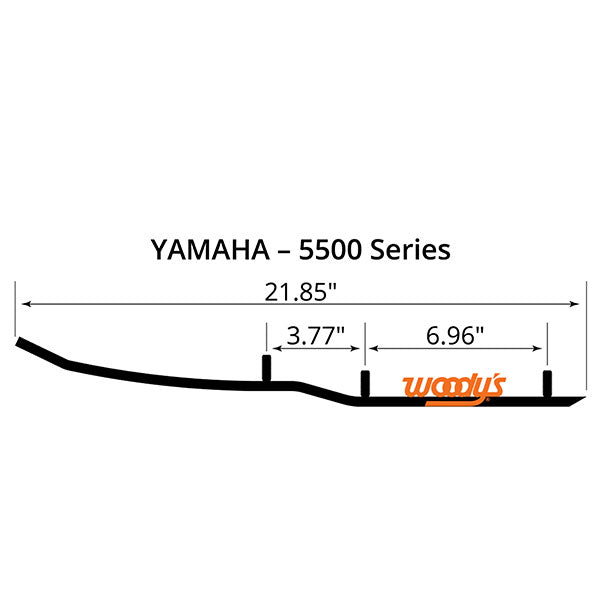 WOODY'S FLAT-TOP EXTENDER TRAIL III 4" CARBIDE RUNNER YAMAHA EYV3-5500