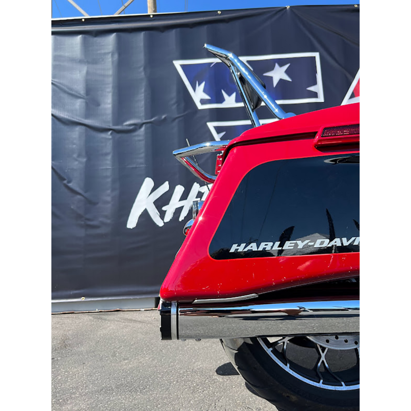 KHROME WERKS 4.5" HP-PLUS CHROME TRACER BILLET TIP MUFFLERS 2017+ TOURING 202735