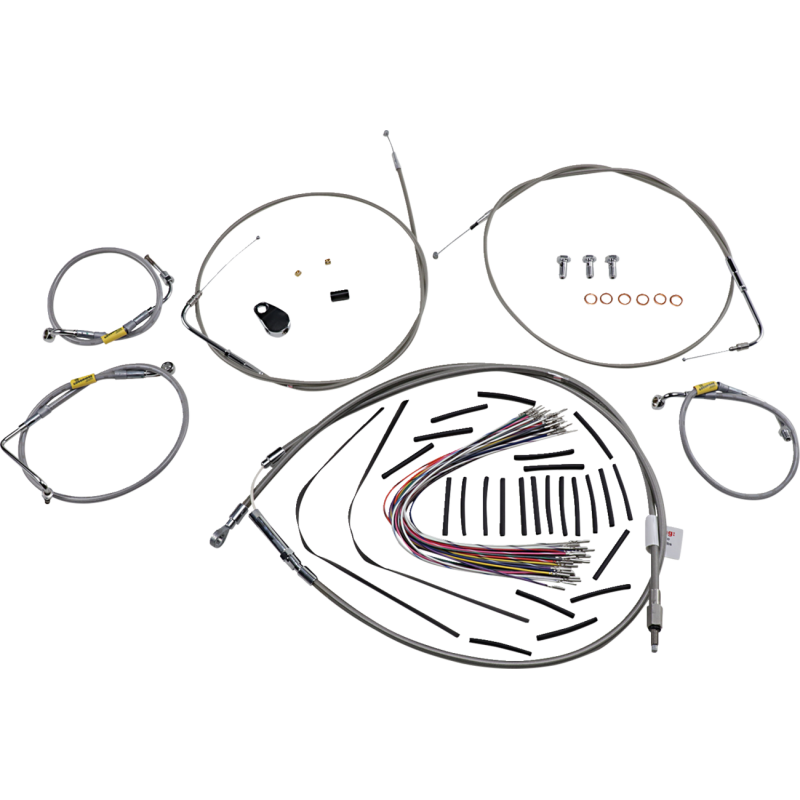 BURLY BRAND CONTROL KIT - EARLY TOURING BIKES - 13" BAGGER BAR HANDLEBAR B30-1292