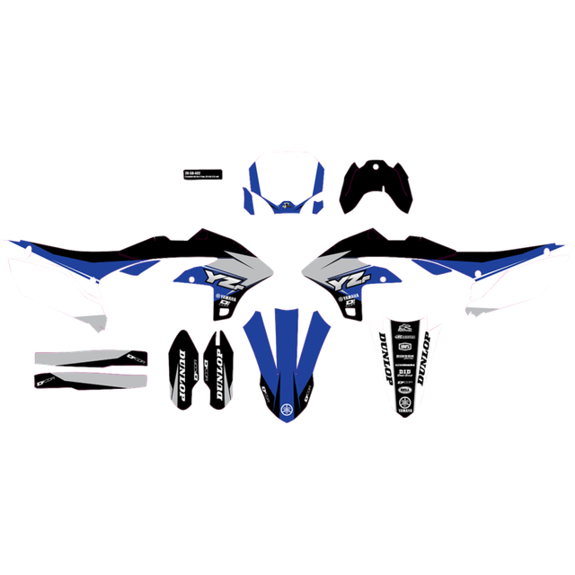 D'COR VISUALS COMPLETE KIT COR9 YAMAHA - YZF250(24) 450(23-24) WHT BG 20-50-482