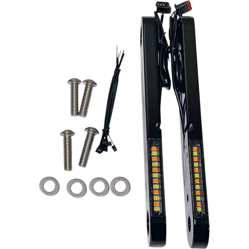 CUSTOM DYNAMICS LIGHT DYN STRIP FLHT BLK PB-DS2-14-B