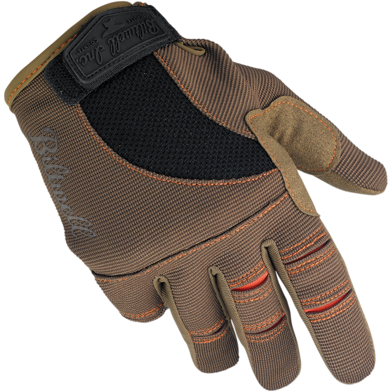 BILTWELL GLOVES MOTO BN/OR LG 1501-0206-004