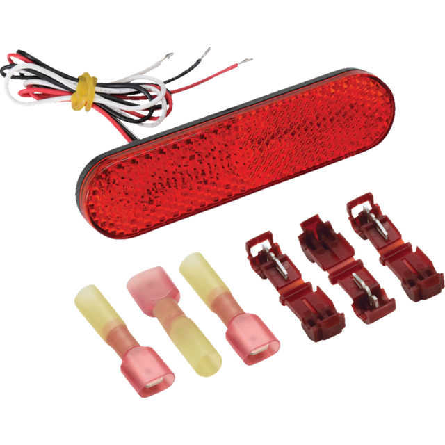 SHOW CHROME RED LED MARKER LIGHT 1" X 3 3/4" 16-119RS