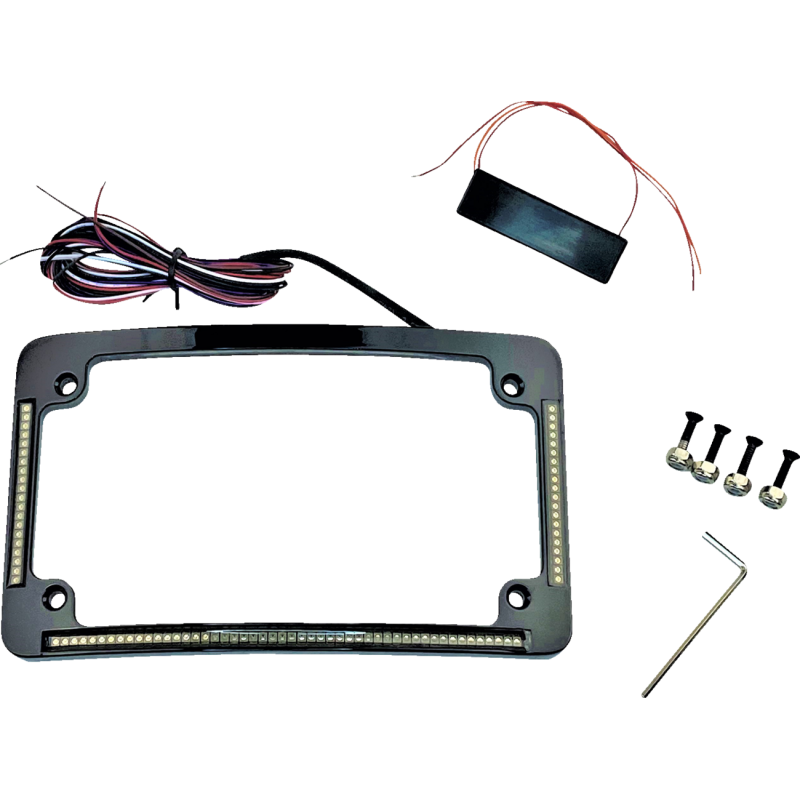 CUSTOM DYNAMICS LIC/PLT FRAME BLK RADIUS TF05-B