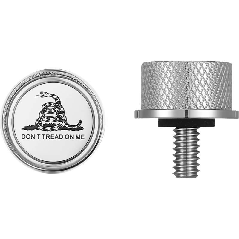 FIGURATI DESIGNS SEAT SCREW SILVER WITH 3M DON'T TREAD ON ME INSERT FD40-SEAT_SCREW-SS