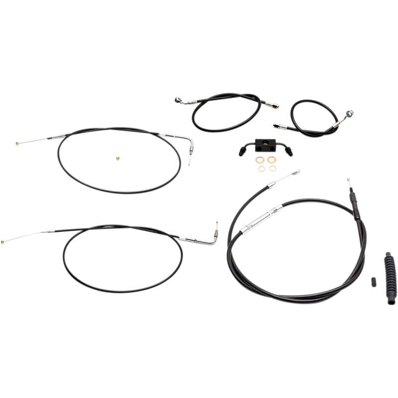 LA CHOPPERS CABLE KIT SS VINYL BLK 15-17 ABS FXDF LA-8231KT-16B