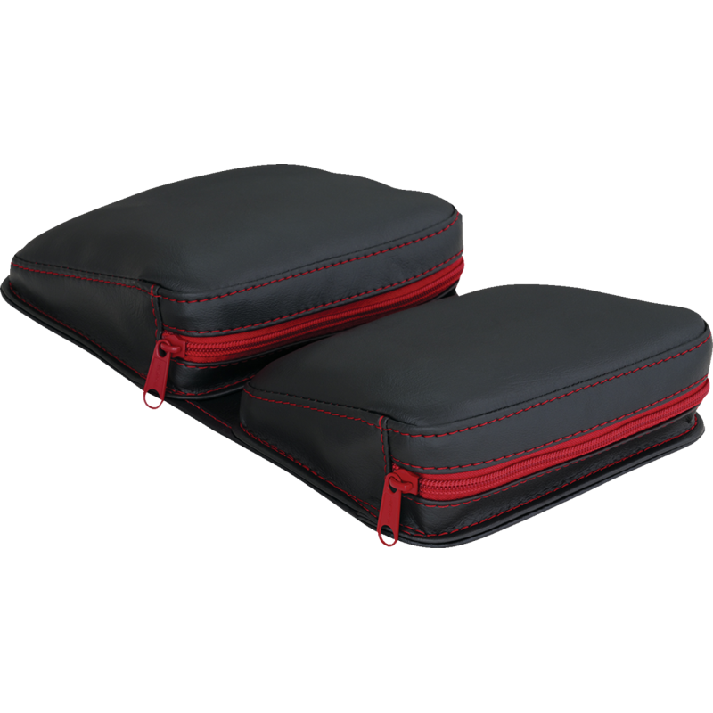 SHOW CHROME DASHBOARD POUCHES RD ZIPPER & STITCH H44-4ZRED