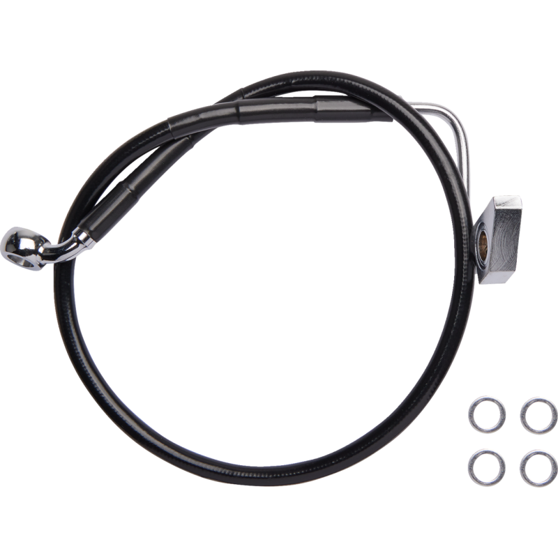 DRAG SPECIALTIES BRAKE LINE RR ABS BL 6172101-BLK