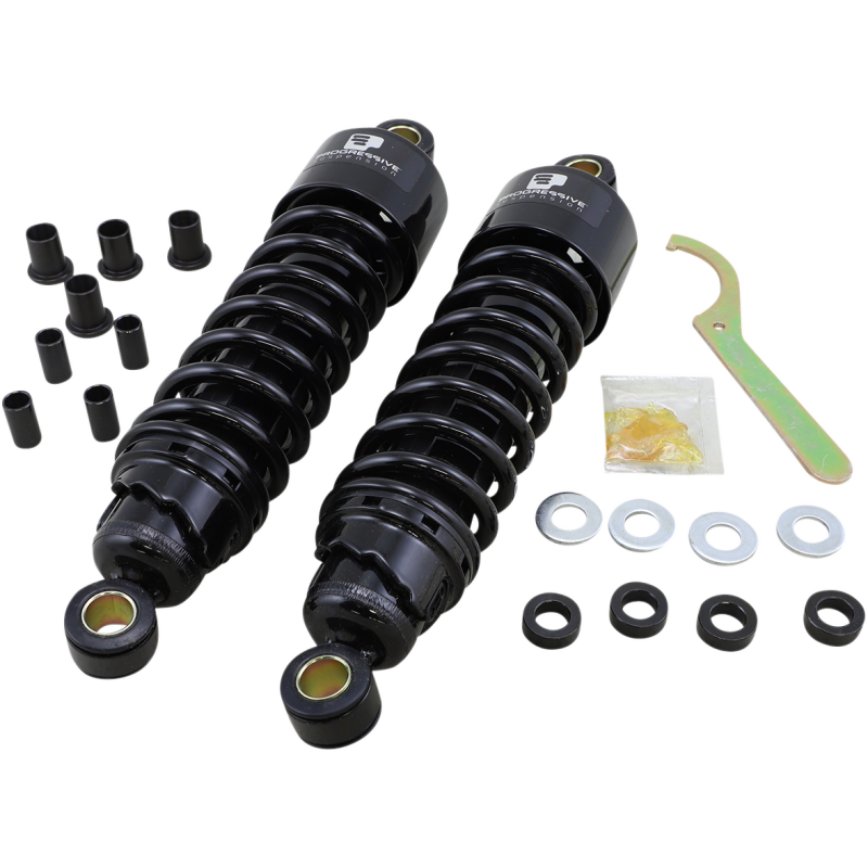 PROGRESSIVE SUSPENSION 11.5" 06-16 FLH/FLT 412 STD BLACK SHOCKS 412-4074B