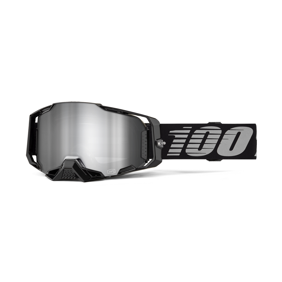 100% ARMEGA GOG BLACK MIRROR SILV LENS 50005-00030