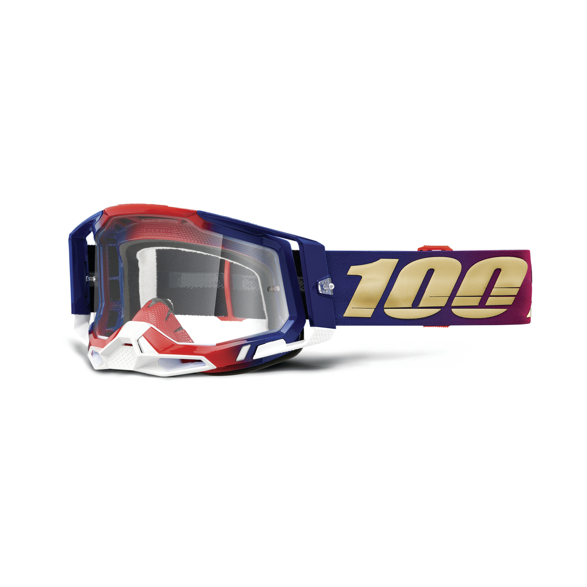 100% RACECRAFT 2 GOG UNITED CLEAR LENS 50009-00009