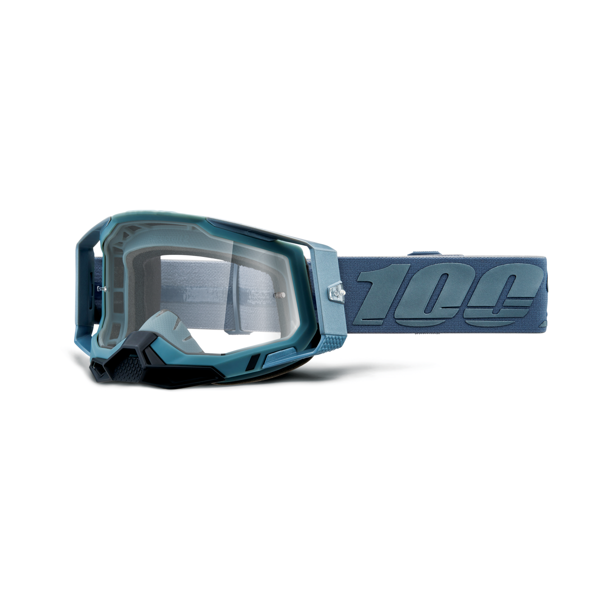 100% RACECRAFT 2 GOG BATTLESHIP CLEAR LENS 50009-00017
