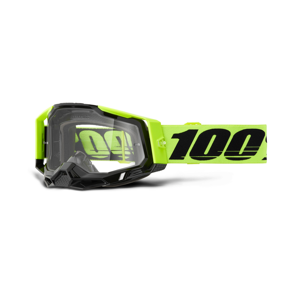 100% RACECRAFT 2 NEON YEL CLR LENS 50009-00037