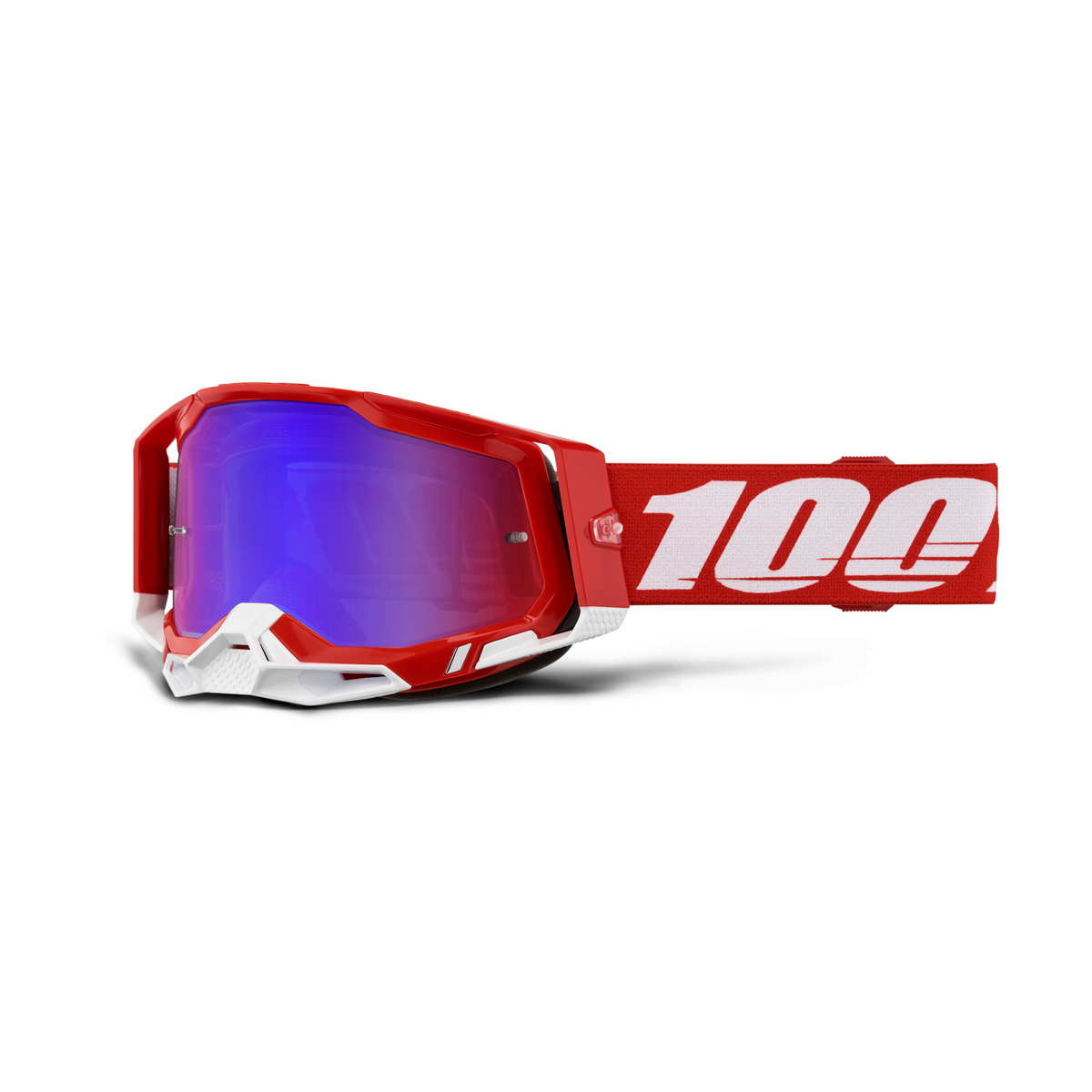 100% RACECRAFT 2 RED MIRROR RED/BLUE LENS 50010-00038