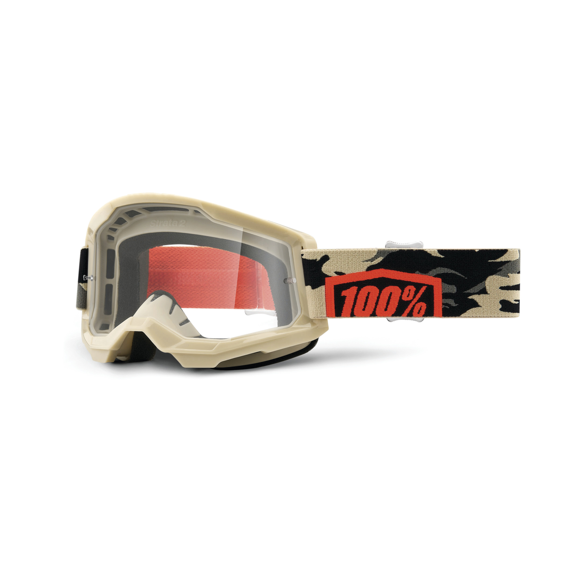 100% STRATA 2 GOG KOMBAT CLEAR LENS 50027-00007