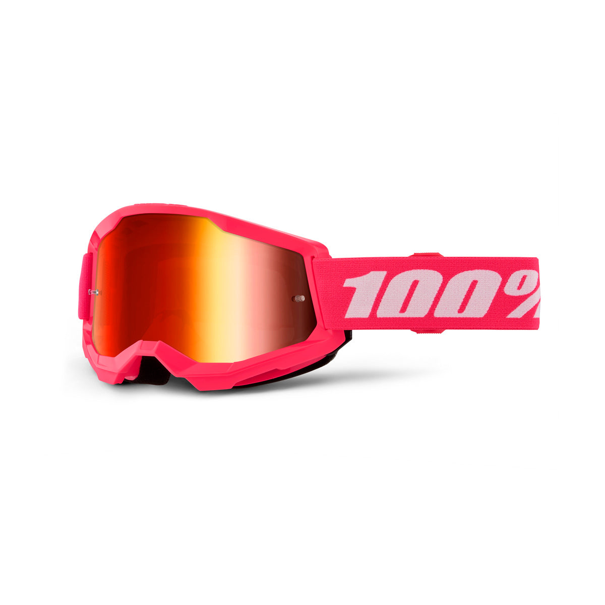 100% STRATA 2 GOG PINK MIRROR RED LENS 50028-00017