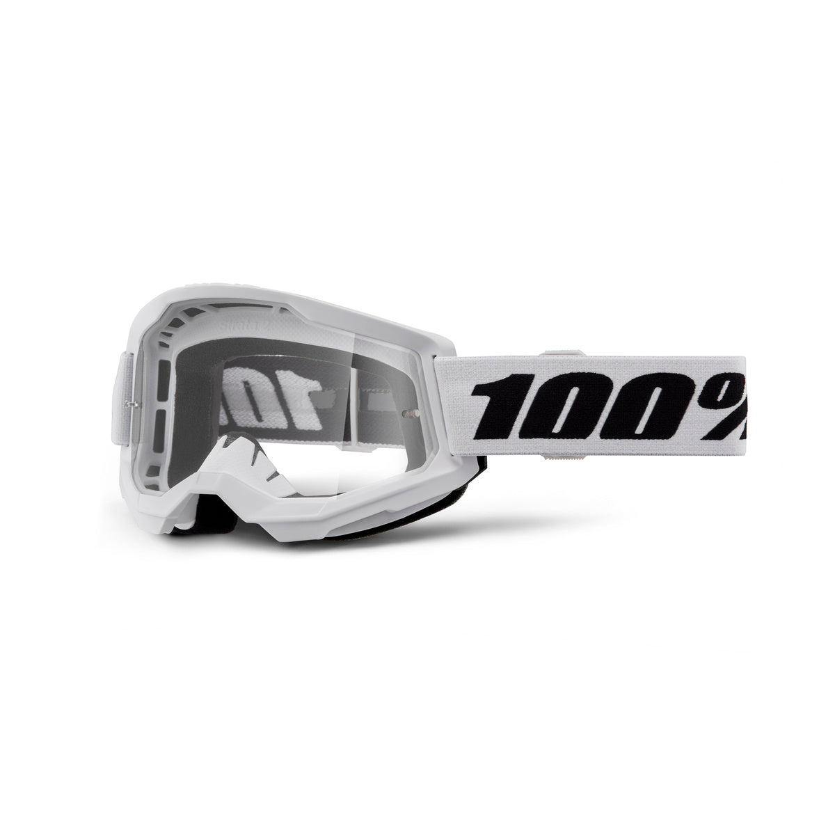 100% STRATA 2 JUNIOR GOG WHT CLR LENS 50031-00013