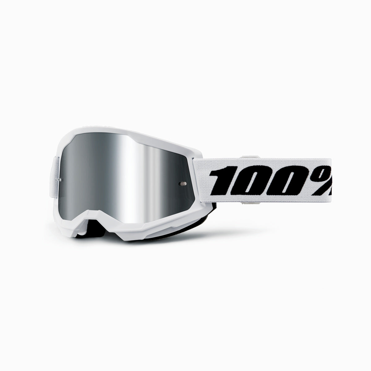 100% STRATA 2 JUNIOR GOG WHT MIRROR SIL LENS 50032-00013