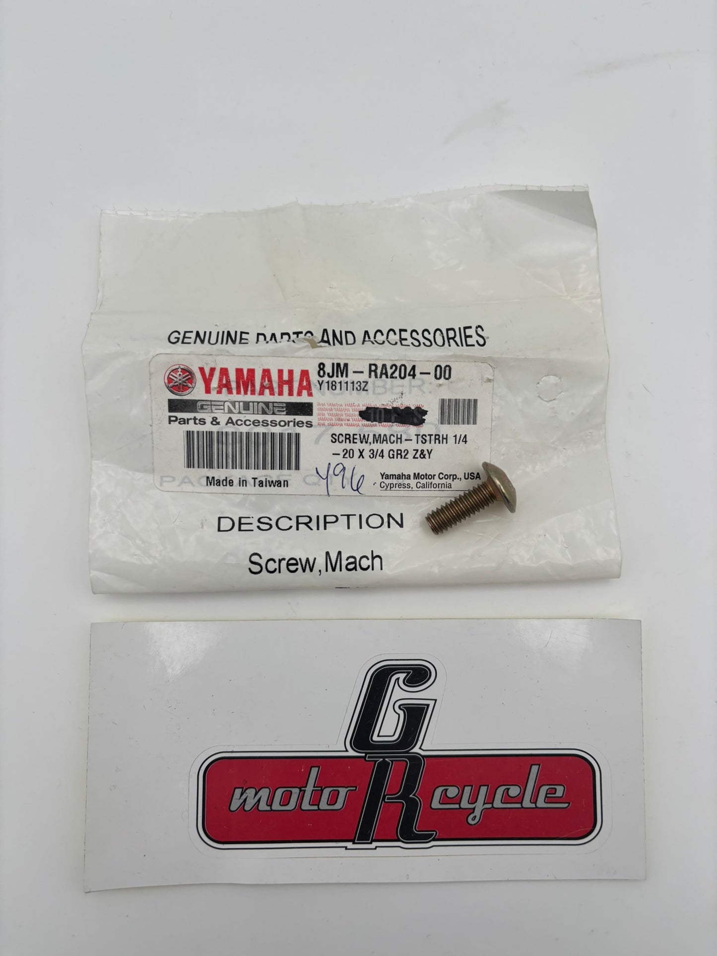 YAMAHA SCREW 1/4-20X3/4 8JM-RA204-00-00 Y219