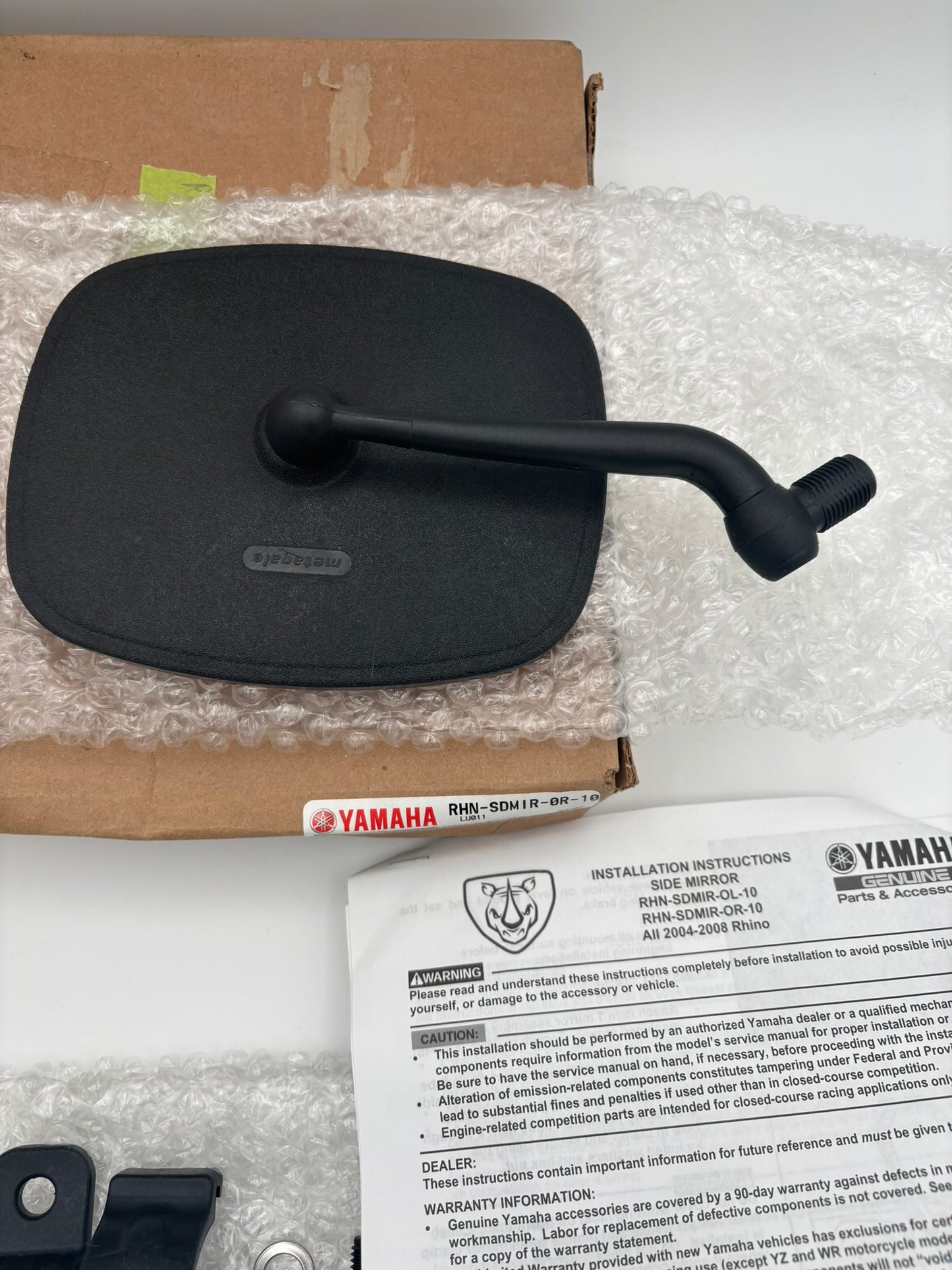 YAMAHA RHINO 2004 - 2008 RIGHT SIDE MIRROR KIT RHN-SDMIR-0R-10 Y235