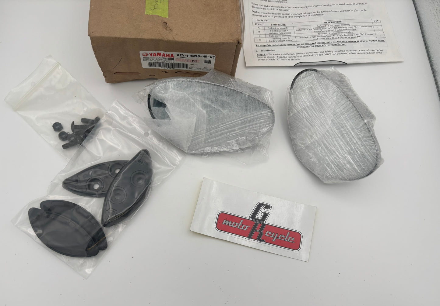 YAMAHA STANDARD FAIRING MIRROR KIT ATV-FRN30-MR-KT Y245