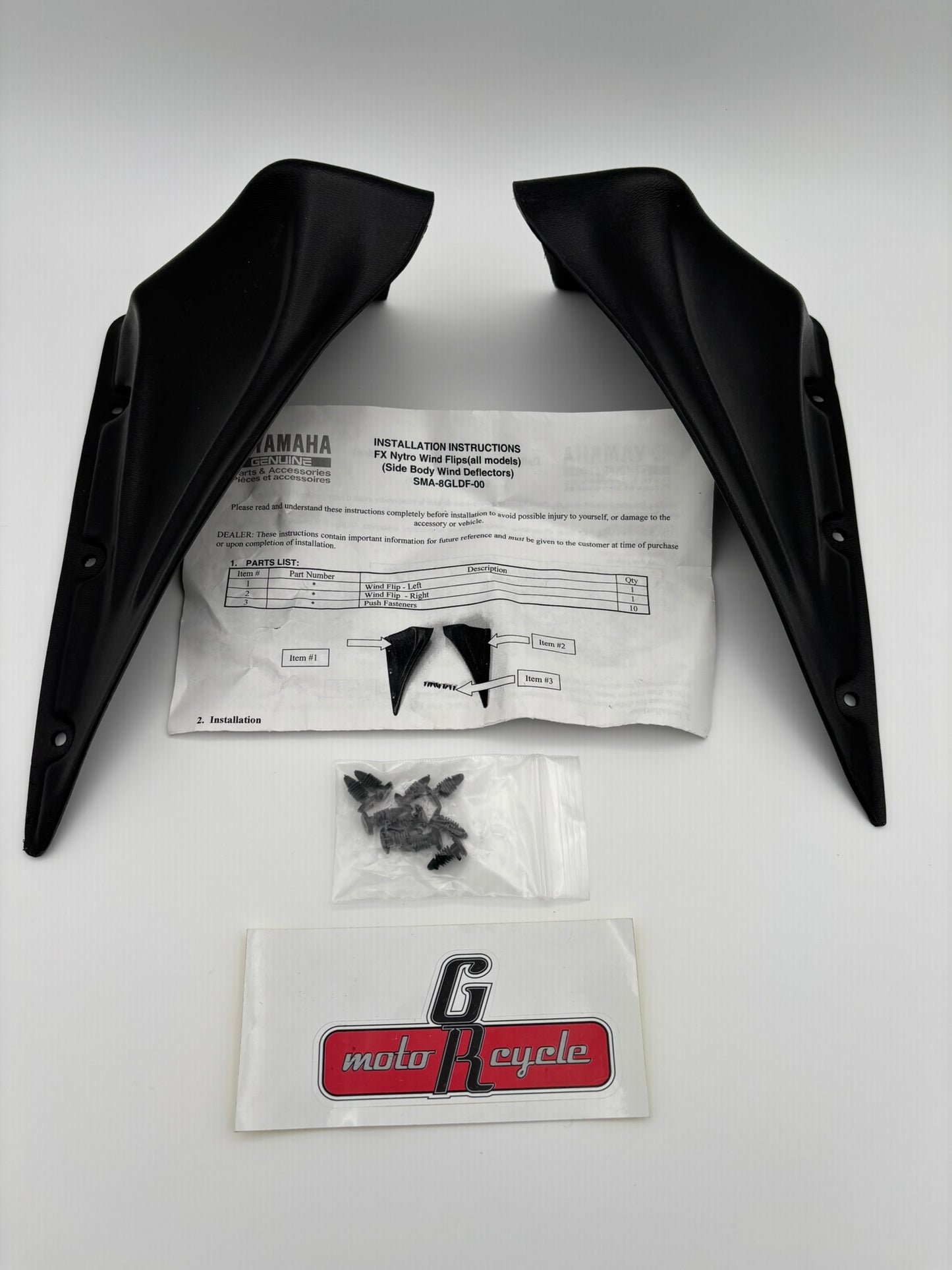 YAMAHA FX NYTRO SIDE BODY WIND DEFLECTORS SMA-8GLDF-00-00 Y252