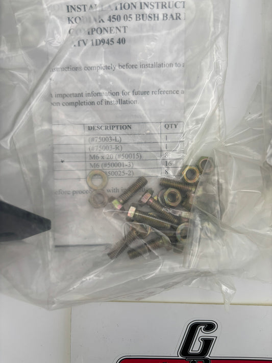 YAMAHA KODIAK 350 07 - 2011 400/450 05 - 2008 SIDE BUSH BAR BUMPER ATV-1D945-40-00 YBOX