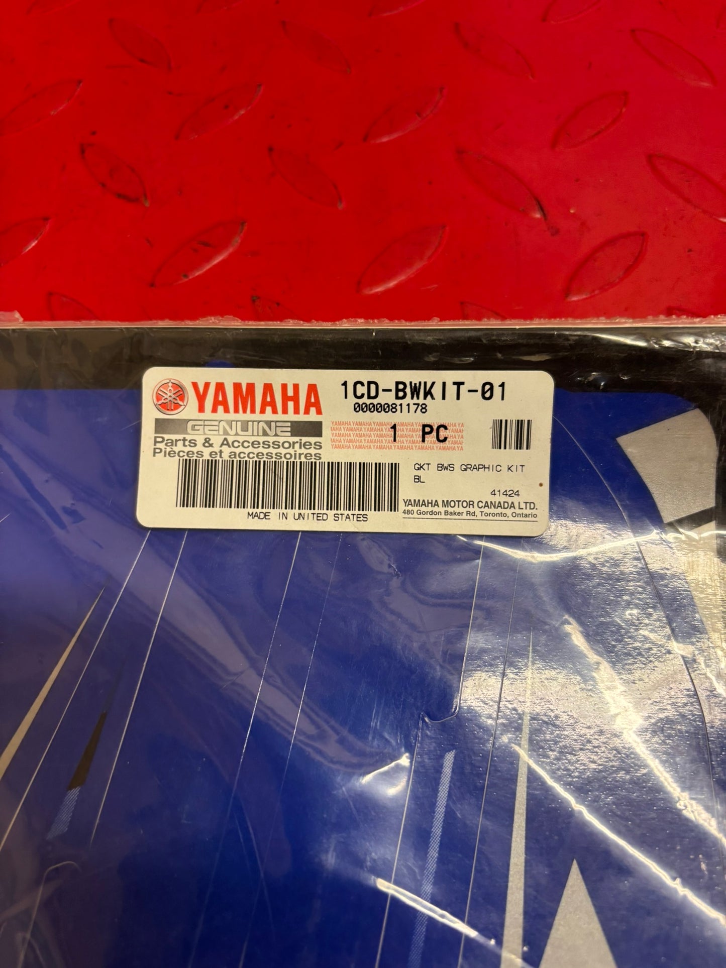 YAMAHA ZUMA BW'S 50 2012 - 19 GRAPHIC KIT 1CD-BWKIT-01-00 YBOX