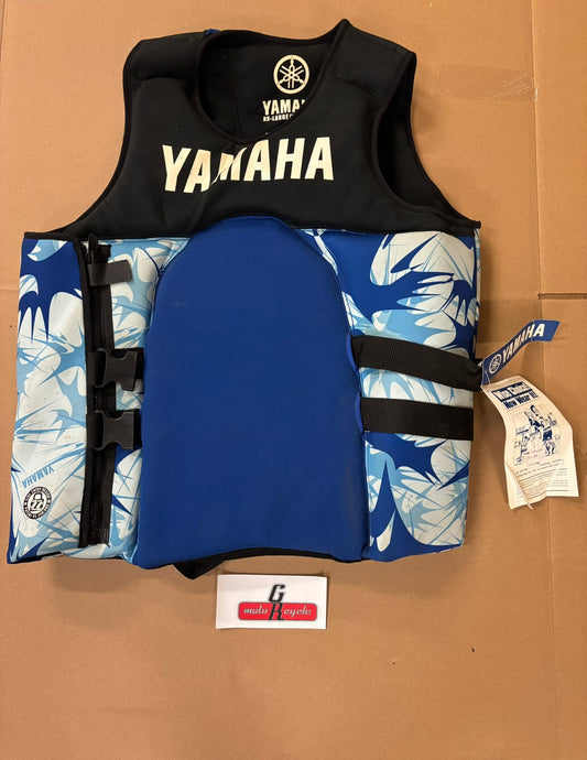 YAMAHA WAVERUNNER MEN'S NEOPRENE LIFE JACKET VEST PFD XXL MAR-09CVN-BL-XX YBOX