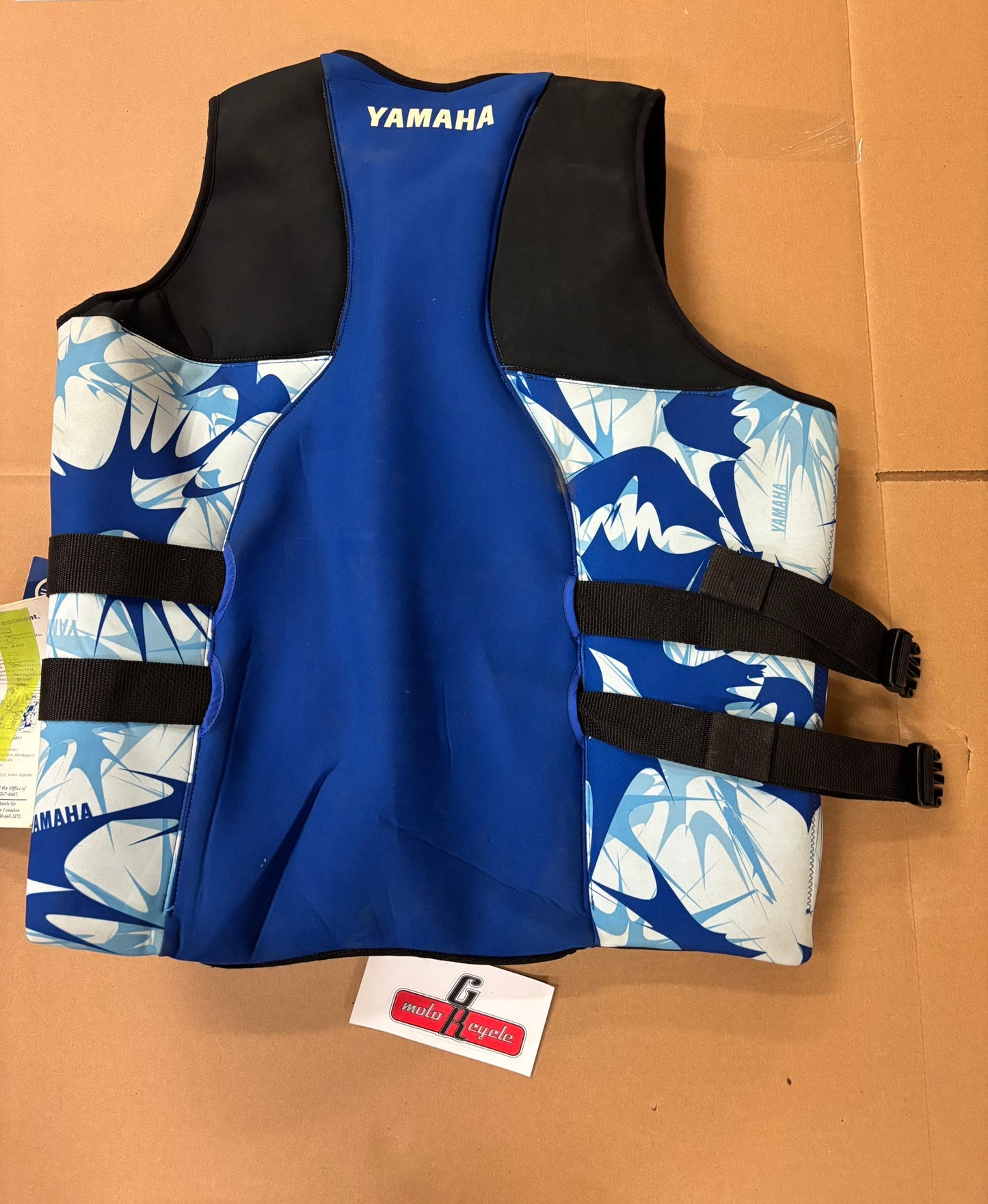 YAMAHA WAVERUNNER MEN'S NEOPRENE LIFE JACKET VEST PFD XXL MAR-09CVN-BL-XX YBOX