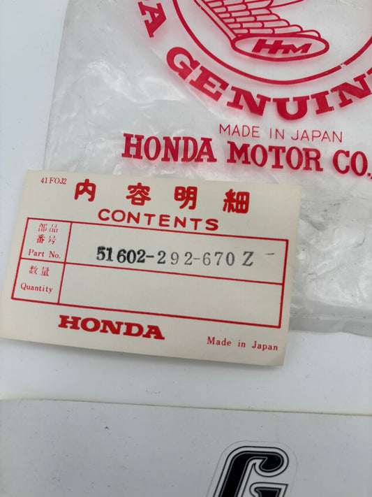 HONDA FRONT FORK COVER 51602-292-670Z H192