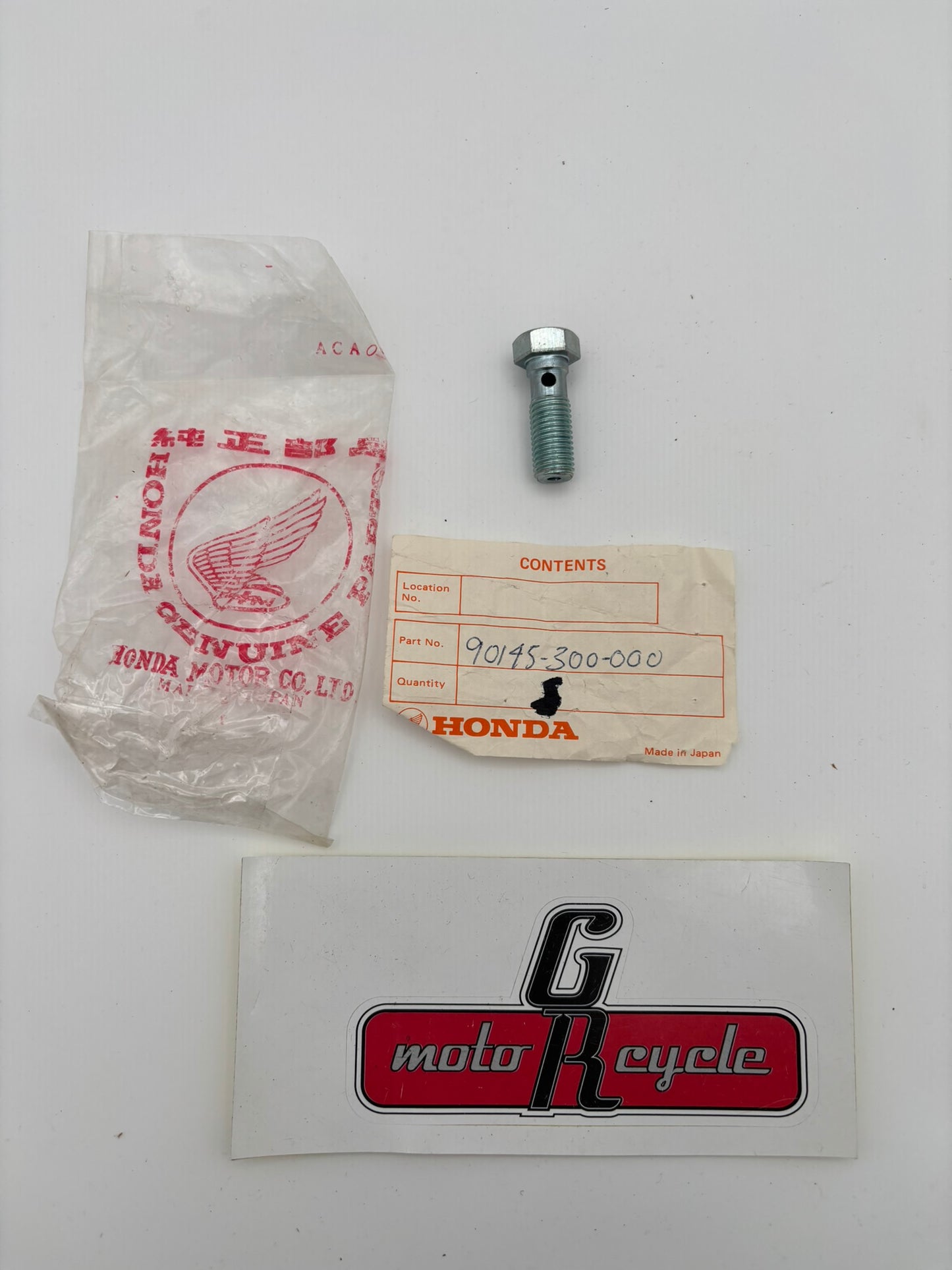 HONDA OIL BOLT SUB 90145-KE8-000 90145-300-000 H204