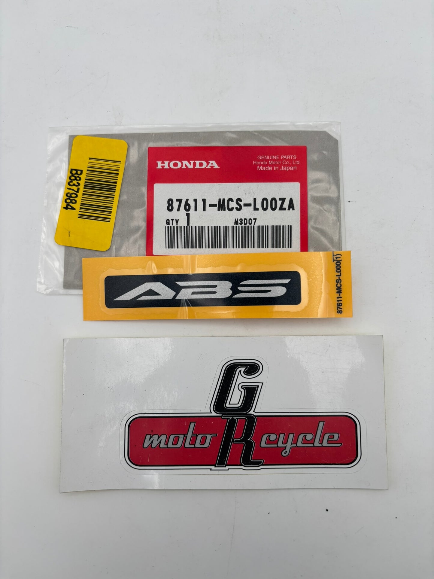 HONDA MIDDLE COWL MARK B (TYPE 1) 87611-MCS-L00ZA H49