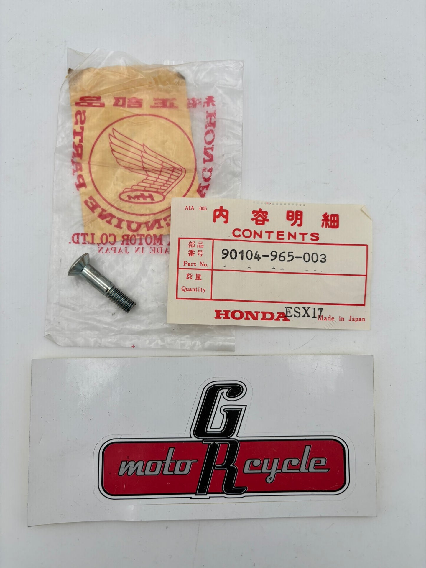 HONDA SCREW (6X28) SUB 90101-HC4-000 90104-965-003 H219